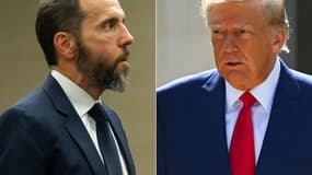 Cette combinaison d'images créée le 5 août 2023 montre l'avocat spécial Jack Smith à Washington, DC, le 1er août 2023 et l'ancien président américain Donald Trump à Palm Beach, Floride, le 8 novembre 2022.