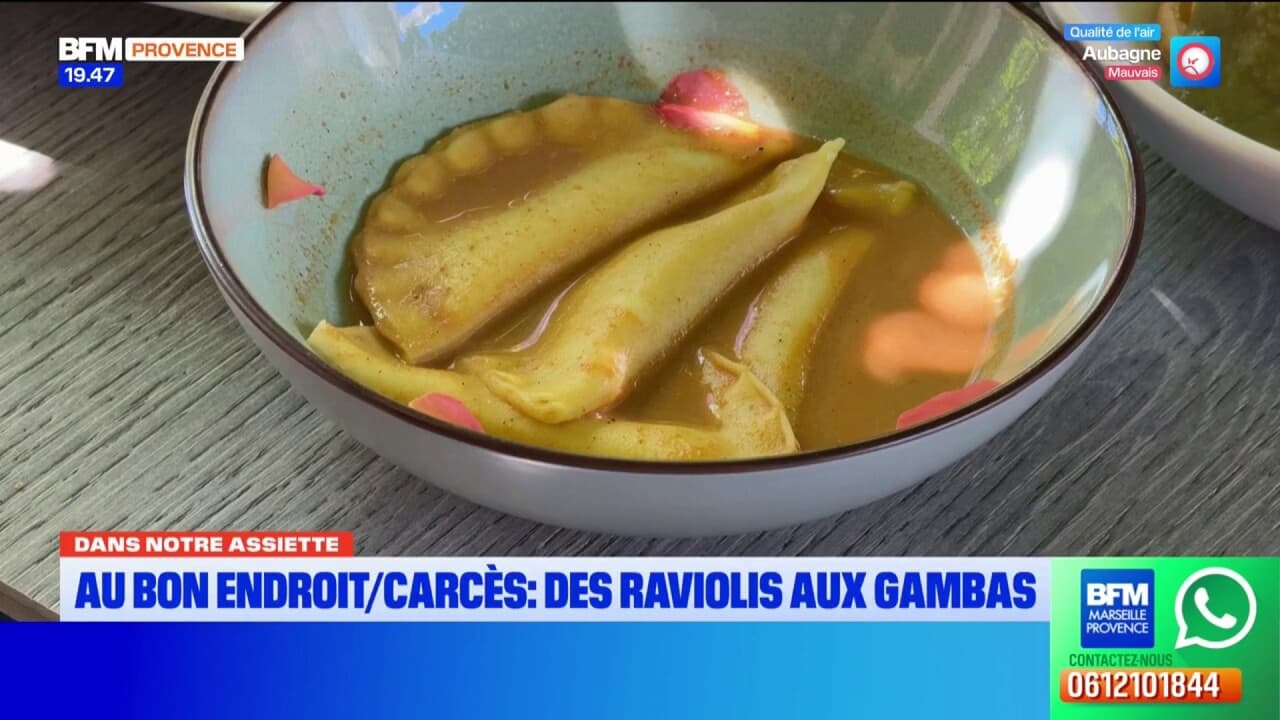 Dans Notre Assiette : des raviolis aux gambas à Carcès