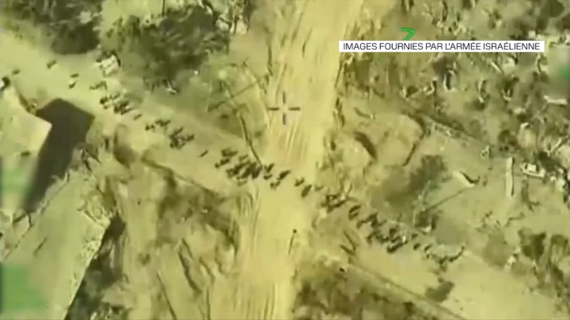 Des civils israéliens fuyant vers le sud de la bande de Gaza, novembre 2023 