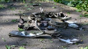 Des fragments de missile à Kharkiv, le 19 mai 2024