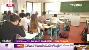 Enseignants: plus de 3100 postes non-pourvus