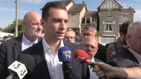 Jordan Bardella, président du Rassemblement national,  le 7 septembre 2024 à Châlons-en-Champagne