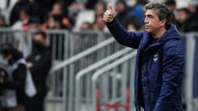 Le nouvel entraîneur David Guion pour sa première avec Bordeaux contre Monaco au Matmut-Atlantique, le 20 février 2022 
