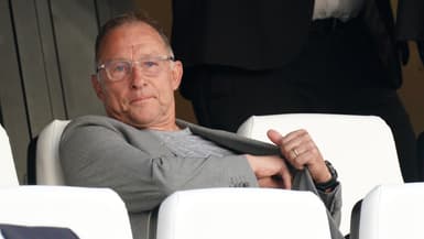 Jean-Pierre Papin pendant un match de l'OM en Ligue 1, septembre 2024