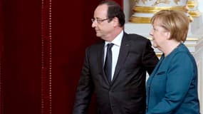 François Hollande et Angela Merkel, ici le 18 décembre dernier à Paris, avant un sommet européen.