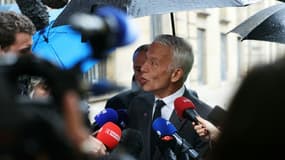 Le président du Medef Patrick Martin répond aux journalistes à Paris, le 24 septembre 2025