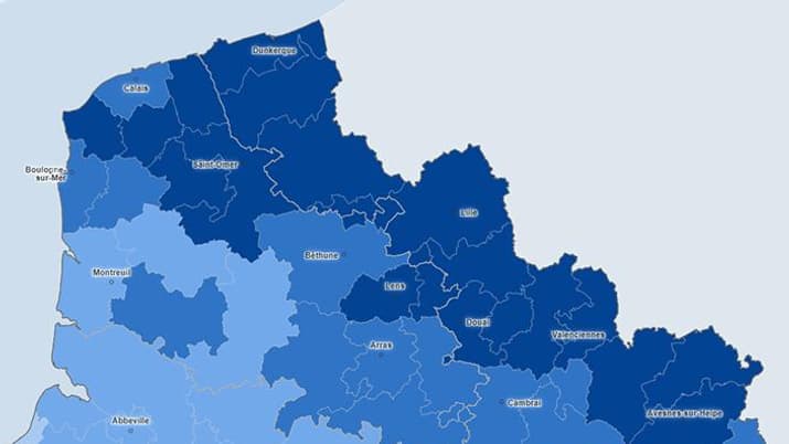 Dans le Nord, le taux d'incidence atteint les 496 cas positifs pour 100.000 habitants.