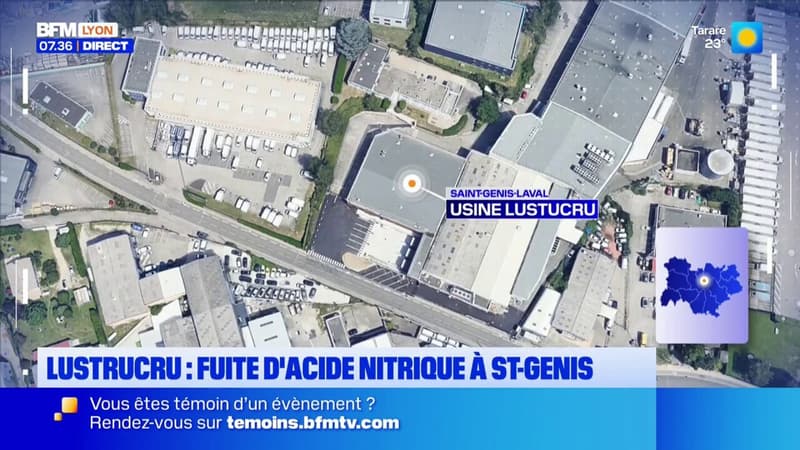 USINE LUSTRUCRU : Fuite d'acide nitrique à Saint-Genis-Laval