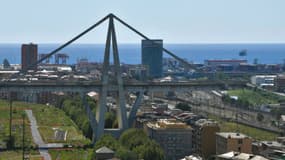 Le pont effondré à Gênes
