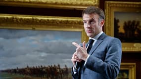 Emmanuel Macron à Chantilly le 11 janvier 2024 