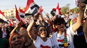 Le Caire, 3 juillet 2013 : des Egyptiennes réclament le départ du désormais ex-président Mohamed Morsi.