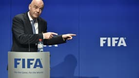 Le président de la Fifa, Gianni Infantino, lors d'un point presse, le 10 janvier 2017 au siège de l'association à Zurich