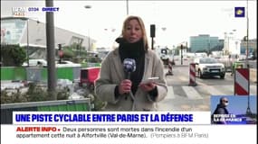 Ouverture d'une nouvelle piste cyclable entre Paris et La Défense