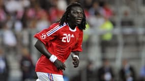 Bafétimbi Gomis en équipe de France, à Grenoble le 27 mai 2008