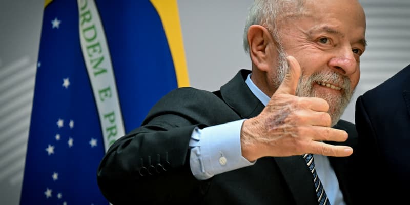 Le président brésilien Luiz Inacio Lula da Silva à Lyon, dans l'est de la France, le 9 juin 2025.