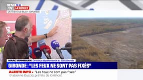 Feu de La-Teste-de-Buch: "Un feu toujours présent, avec des petites flammes" selon Marc Vermeulen (SDIS Gironde)