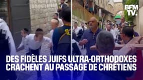 Des fidèles juifs ultra-orthodoxes crachent au passage de pèlerins chrétiens à Jérusalem