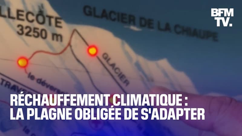 TANGUY DE BFM - Réchauffement climatique: La Plagne arrête définitivement le ski sur le glacier