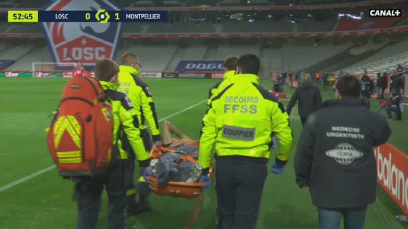 Lille-Montpellier: grosse inquiétude pour Pedro Mendes, sorti sur civière