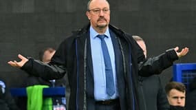 L'entraîneur espagnol d'Everton, Rafael Benitez, lors de la 21e journée de Premier League contre Brighton, le 2 janvier 2022 au Goodison Park à Liverpool