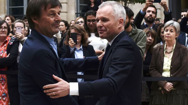 Nicolas Hulot et François de Rugy le 4 septembre
