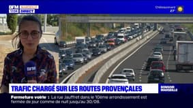 Avec la fin des vacances, le trafic est chargé sur les routes de Provence