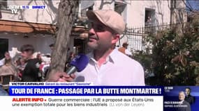 "Je suis très heureux": un restaurateur de la butte Montmartre se félicite que le peloton du Tour de France passe devant son établissement pour la dernière étape de l'édition 2025