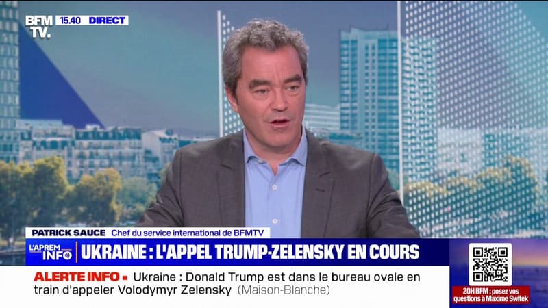 Ukraine: un entretien téléphonique est en cours entre Donald Trump et Volodymyr Zelensky