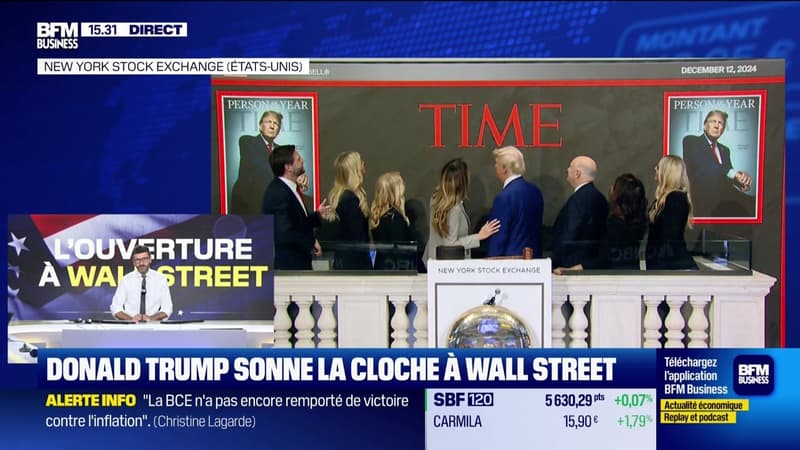 USA Today : D. Trump sonne lui-même la cloche à l'ouverture de Wall Street par John Plassard - 12/12