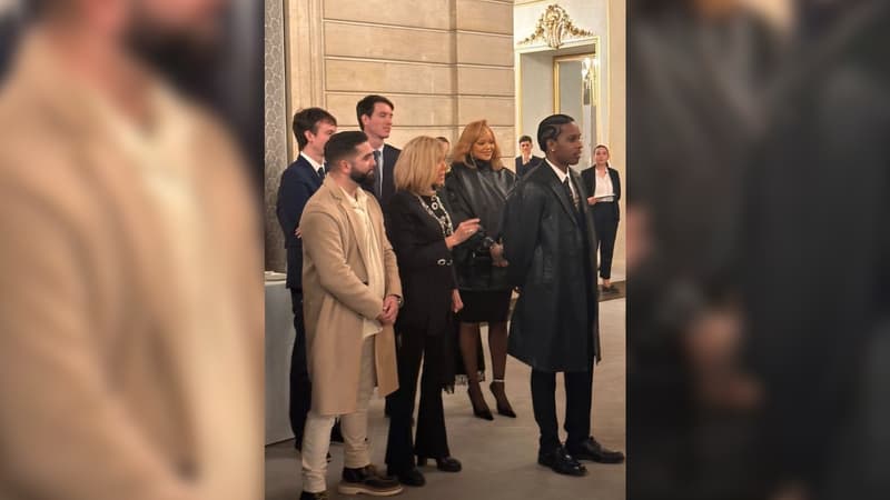 Pièces jaunes: Rihanna, A$AP Rocky et Kendji Girac rencontrent Brigitte Macron à l'Élysée