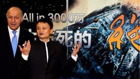 Laurent Fabius et le président d'Alibaba, Jack Ma.