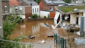 Inondations à Pepinster, le 16 juillet 2021 en Belgique