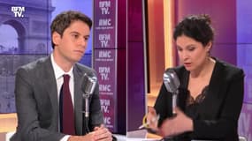 Gabriel Attal face à Apolline de Malherbe en direct - 18/02