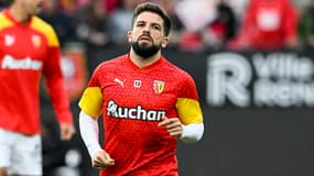 Jimmy Cabot pendant un échauffement avec Lens en Ligue 1, mai 2024