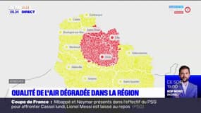 La qualité de l'air est dégradée dans la région autour de Lille et Arras ce lundi