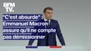  "C'est absurde": Emmanuel Macron exclut l'idée d'une démission en cas de défaite aux législatives 