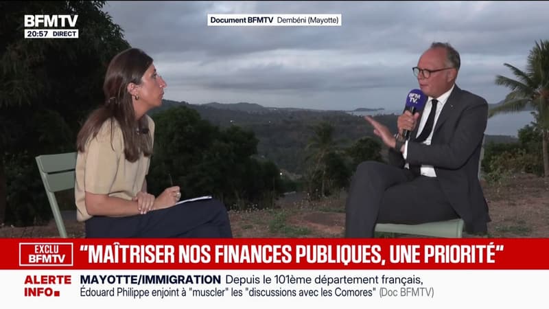 "Je ne suis pas venu à Mayotte pour parler des états d'âme de certains", déclare Édouard Philippe, candidat (Horizons) à la présidentielle