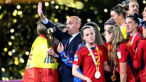Luis Rubiales, le président de la Fédération espagnole, lors de la finale du Mondial féminin 2023