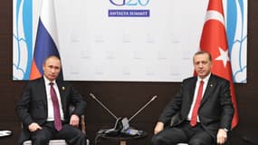 Vladimir Poutine et Recep Tayyip Erdogan, le 16 novembre 2015, lors du G20 à Antalya