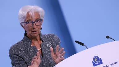 Christine Lagarde, présidente de la BCE, s'exprime depuis le siège de l'institution à Francfort (Allemagne) le 12 septembre 2024