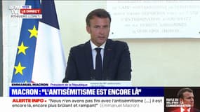 Emmanuel Macron, sur la lutte contre l'antisémitisme: "Ne jamais rien céder. Réprimer et punir. Commémorer et instruire"