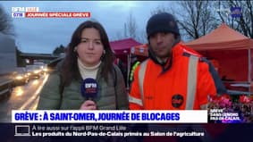 "Bloquer tous les poids lourds": des barrages installés toute la journée à Saint-Omer