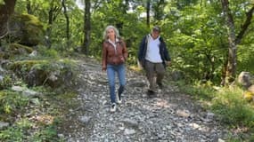 Le sentier emprunté par les agriculteurs pour rejoindre leur village de Marie (Alpes-Maritimes)
