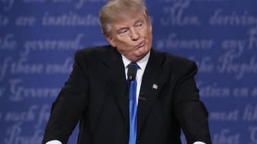 Donald Trump lors du premier débat présidentiel face à Hillary Clinton, à l'université Hofstra, près de New York, le 26 septembre 2016.