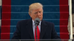 Donald Trump lors de son discours d'investiture à Washington, le 20 janvier 2016. 