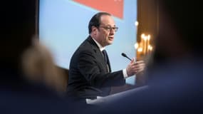 Le président François Hollande à l'Élysée le 4 avril 2017