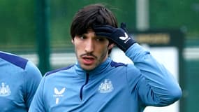 Sandro Tonali avec Newcastle en octobre 2023