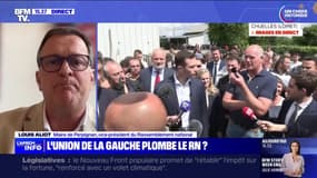 "Ils sont prêts à vendre leur âme pour sauver des places à l'Assemblée" juge Louis Aliot, maire RN de Perpignan, au sujet du Nouveau Front populaire