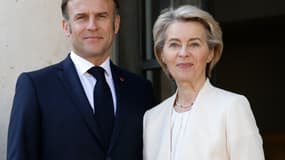 Emmanuel Macron et Ursula von der Leyen à l'Élysée le 27 mars 2025