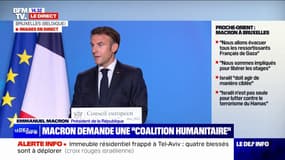 Offensive terrestre d'Israël: "Une trêve humanitaire permettrait d'organiser la protection des plus fragiles et de mieux cibler l'action utile contre les terroristes" affirme Emmanuel Macron